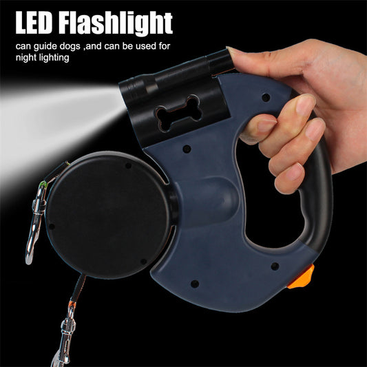 Dual Pet Leash with LED & Swivel