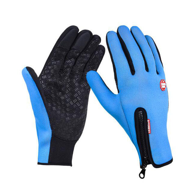 Water-Resistant Touchscreen Winter Gloves – Anti‑Slip Grip with Zipper