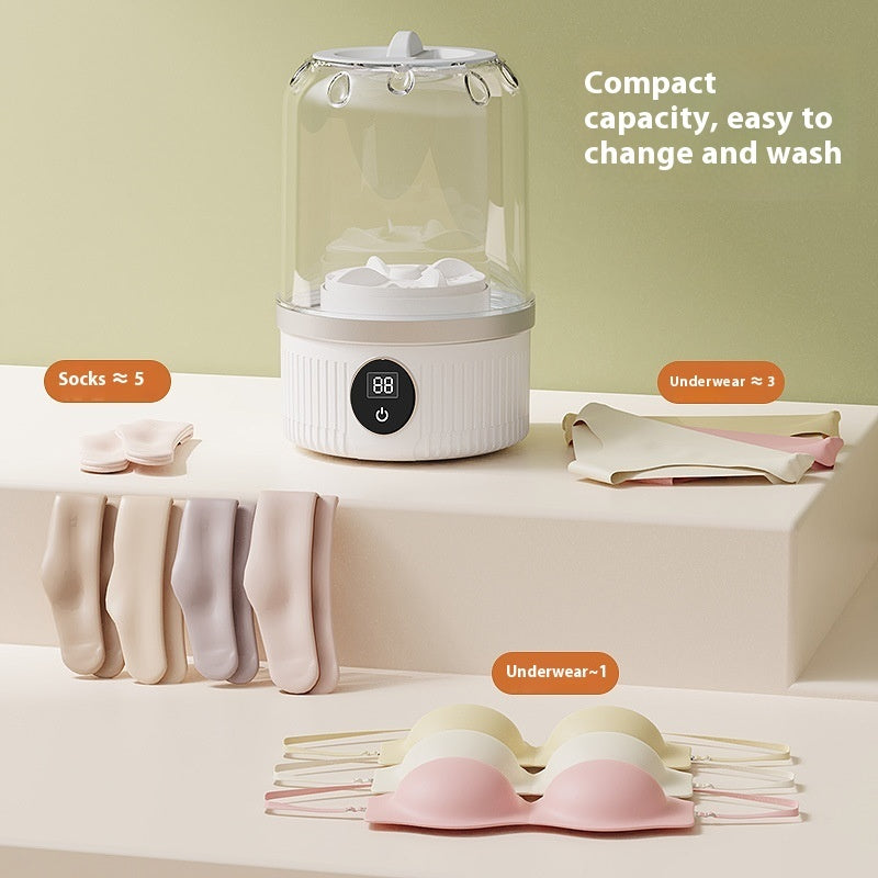 Mini Portable Washing Machine – Wireless Laundry Cleaner for Underwear & Small Clothes