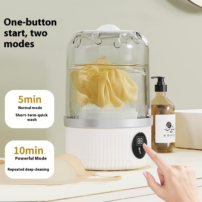 Mini Portable Washing Machine – Wireless Laundry Cleaner for Underwear & Small Clothes